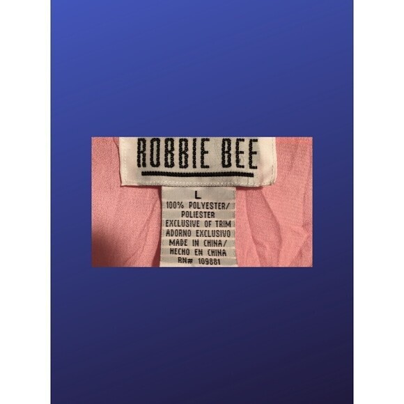 ROBBIE BEE Semi-sheer/Lace-Trim/Ruffled REGENCY Blouse, PINK, Size Large, NWOT - Picture 3 of 8